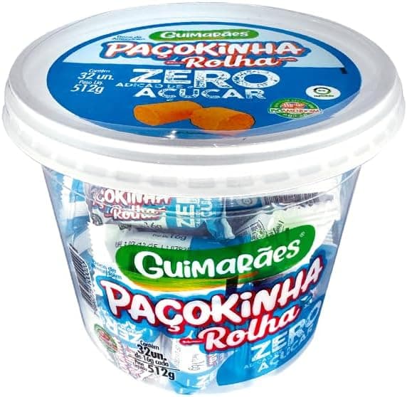 Paçoca Rolha Zero Pote 512g — R$28,00 na Amazon: prática, sem açúcar