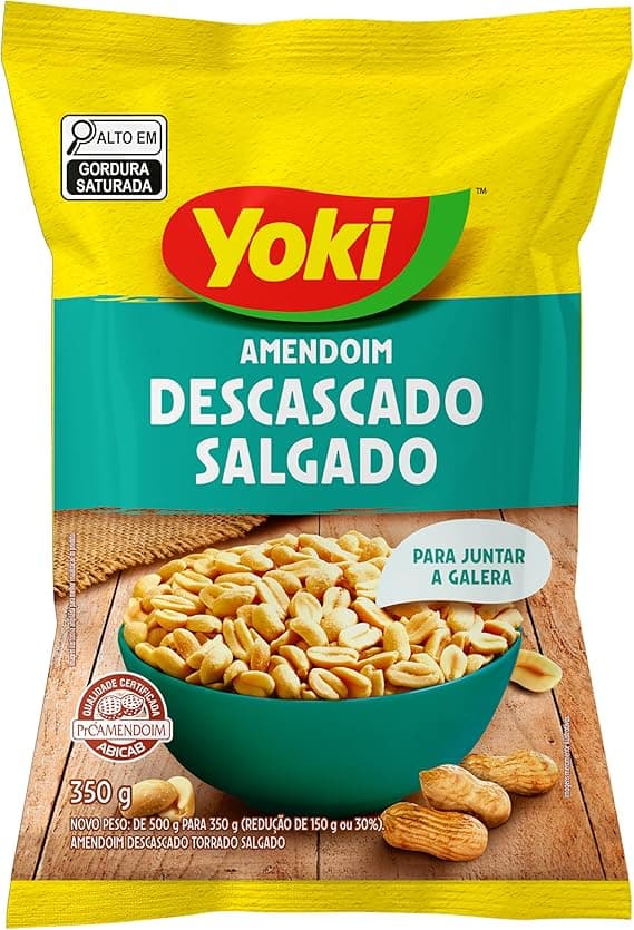 Amendoim Torrado Yoki 350 g — R$10,63 na Amazon, voltar às aulas