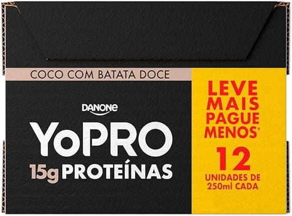YoPRO Coco com Batata-Doce: Pack 12×250 ml por R$101,19 – assinatura