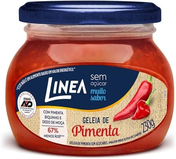 Geleia Linea Pimenta Vermelha 230 g — R$29,90 na Amazon, picante