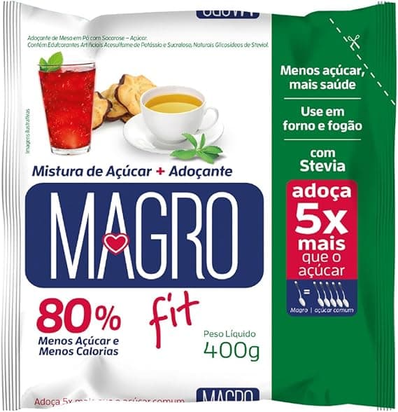 Magro Fit Stevia 400g: R$20,90 na Amazon com frete grátis