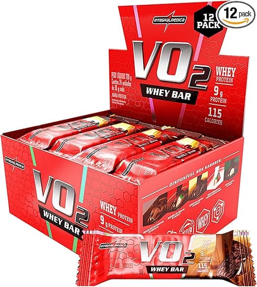 VO2 Whey Bar Cookies: 12 barras de 30 g por R$47,70 na Amazon