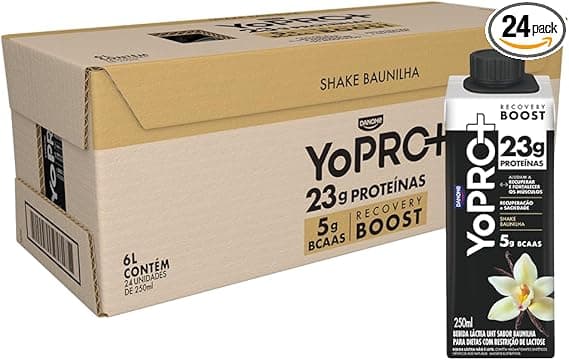 YoPRO Pack Baunilha 24x250ml: 23 g de proteína por porção na Amazon