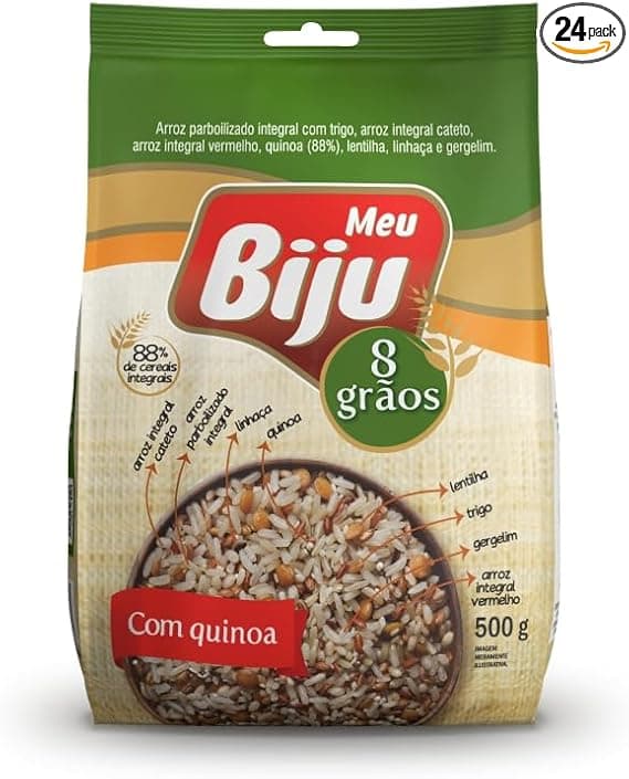 MEU BIJU Arroz 8 Grãos Integrais com Quinoa 500g por R$9,90 na Amazon