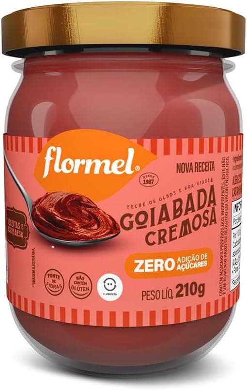 Goiabada Cremosa FLORMEL Zero Açúcar 210 g por R$22,20 na Amazon