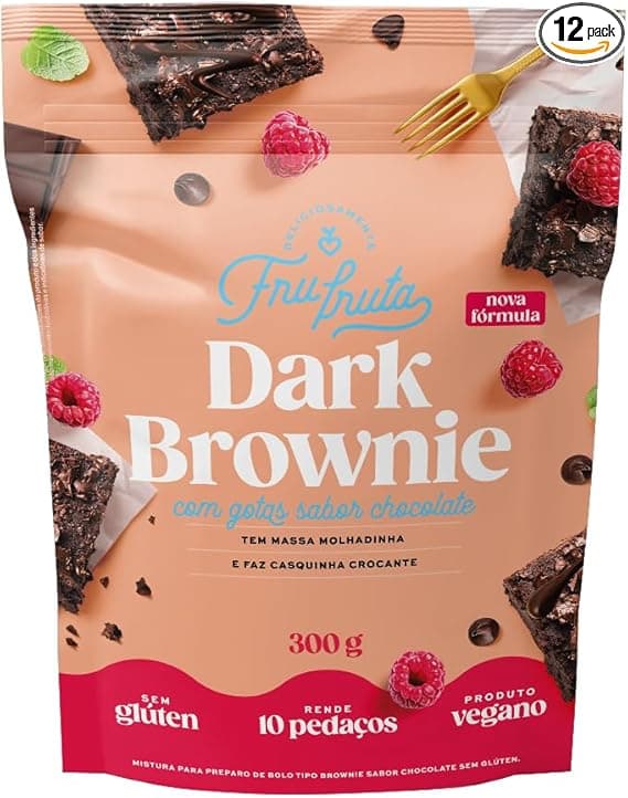 Vitao Frufruta Brownie Sem Gluten 300 g: R$27,11; preparo rápido
