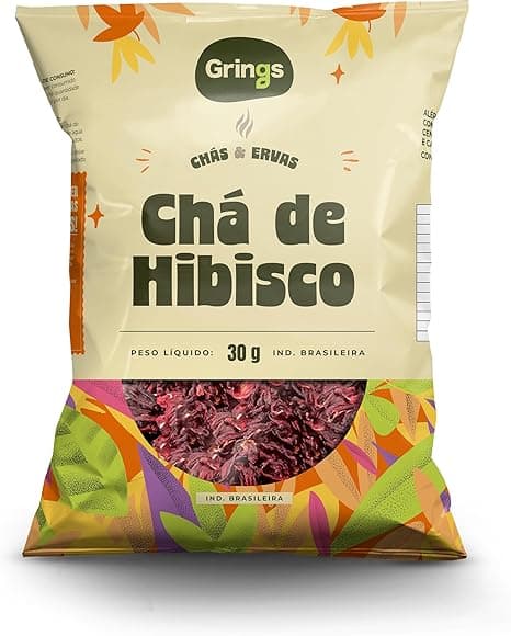 Grings Chá de Hibisco 30g preço R$9,90 na Amazon e benefícios diários
