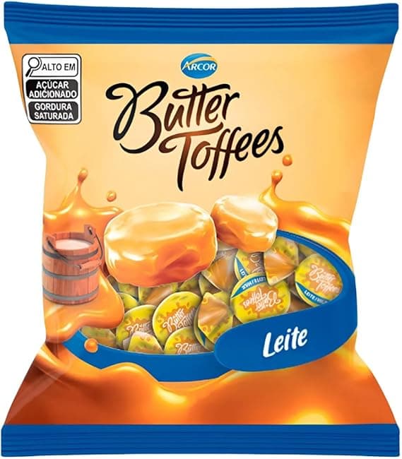 Butter Toffees Recheada Leite Arcor 400g — R$22,50 com frete grátis