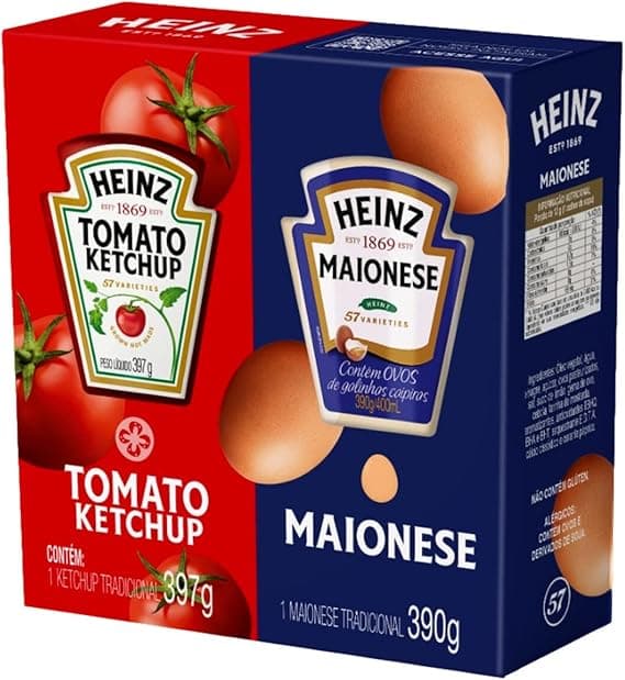 Kit Heinz: Ketchup e Maionese por R$26,89 com frete grátis