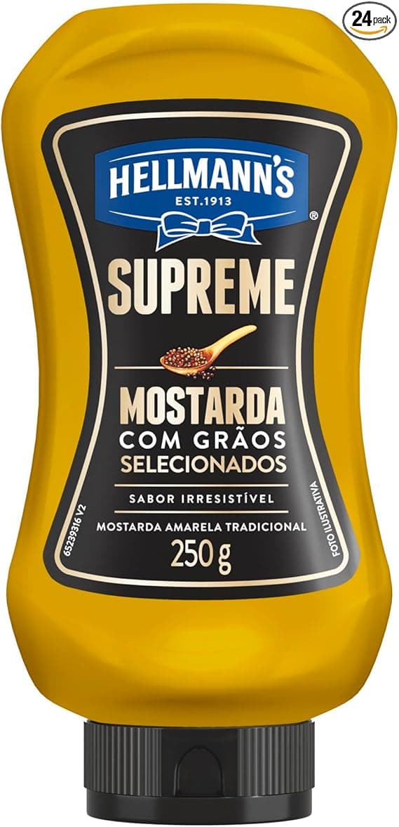Hellmann’s Mostarda Amarela Supreme 250g por R$14,90 — volta às aulas