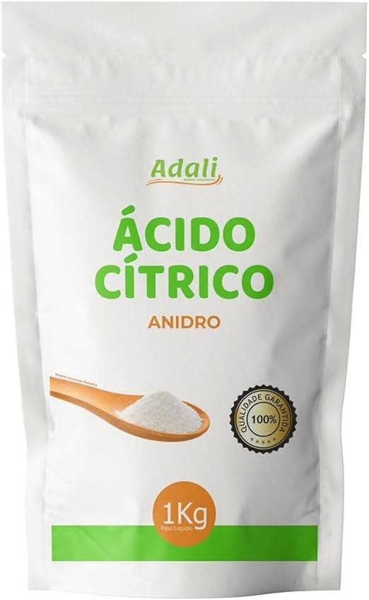 Ácido Cítrico Anidro Adali 1kg: Grau Alimentício 100% Puro na Amazon