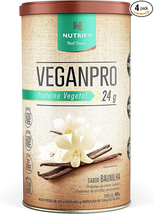 VeganPro Baunilha 450g por R$129,70 na Amazon: proteína com B12