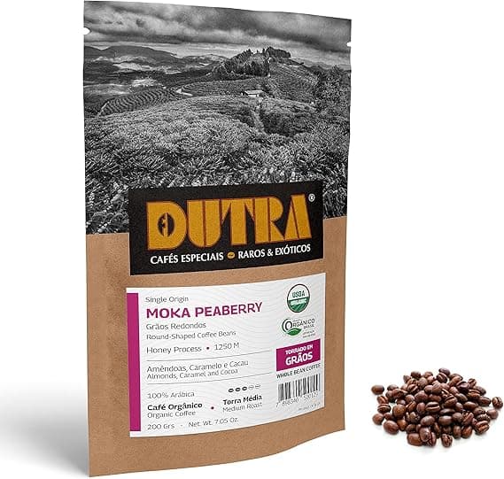 Café Dutra Moka Peaberry: Origem Única Orgânico a R$37,90