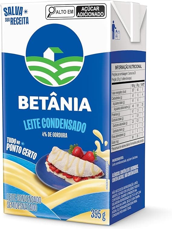Betânia Leite Condensado Semidesnatado 395 g a R$7,99:volta às aulas