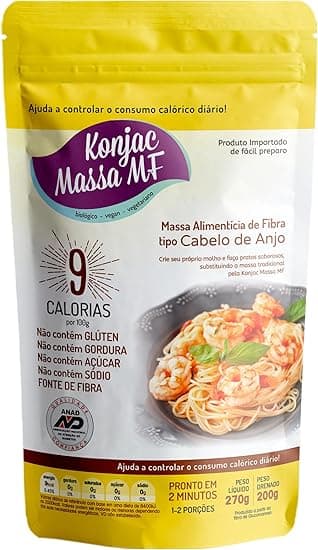 Konjac Massa MF: Macarrão Cabelo De Anjo Zero Carboidrato por R$25,90