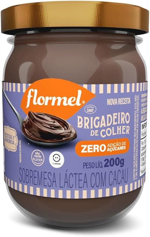 Brigadeiro de Colher FLORMEL Zero Açúcar 200 g sai R$25,90 a R$14,84