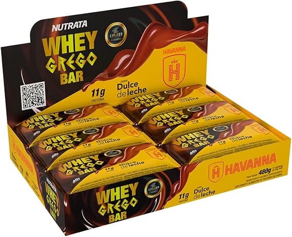 Whey Grego Bar Havanna 40 g (12 uni) – R$68,90 Amazon Volta às Aulas