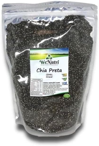 Chia Preta 1 kg WeNutri em promoção na Amazon — R$42,90 e frete grátis