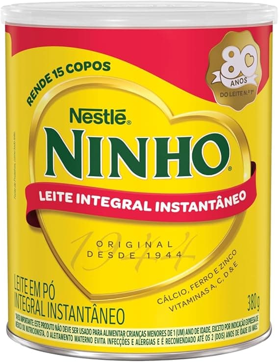 Leite Pó Instantâneo Ninho 380 g – R$19,99 com frete grátis (22% off)