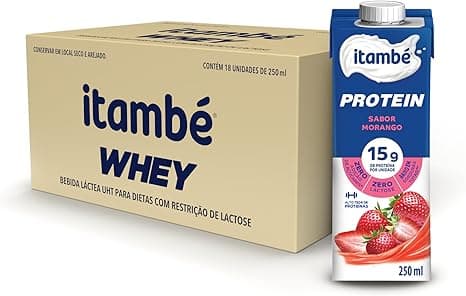 Itambé Whey Morango 250ml — 18 unidades por R$109,90 na Amazon