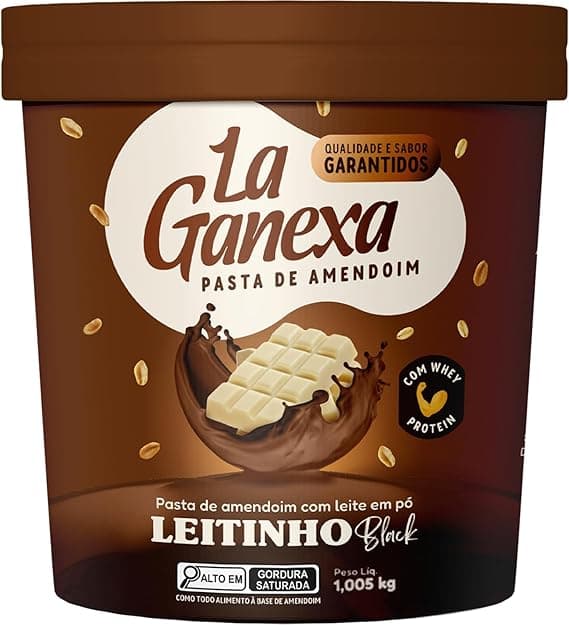 Leitinho Black 1,05kg – Pasta de Amendoim com whey R$62,09 sem açúcar