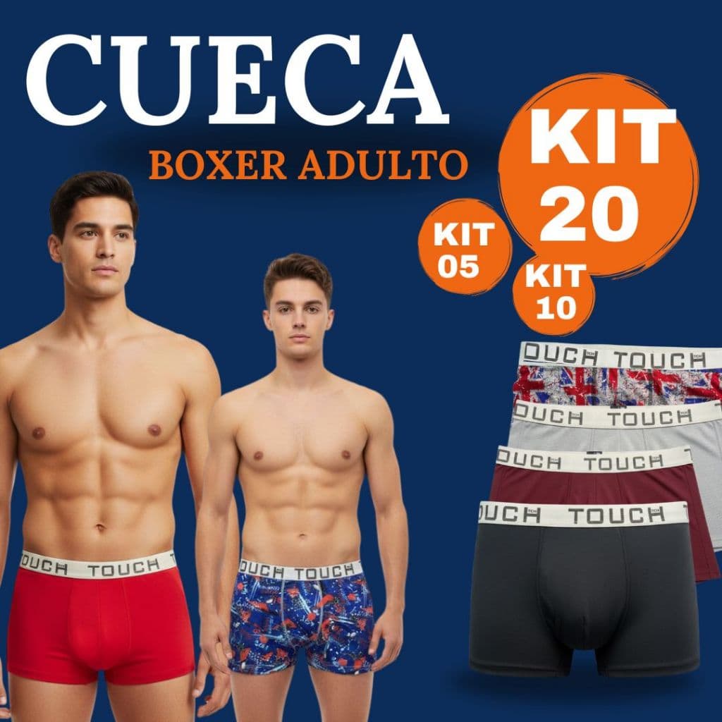 Kit cuecas boxer que oferece conforto e praticidade para o uso diário masculino
