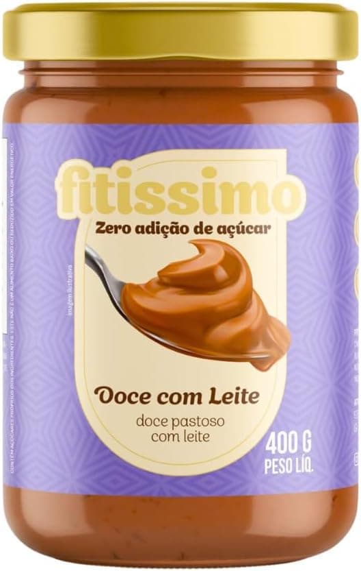 Doce de Leite Fit 400 g: zero açúcar, zero lactose, 56 kcal/colher