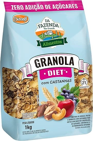 Granola BIOSOFT Diet Castanhas 1kg: Volta às Aulas a R$34,51, 30% off
