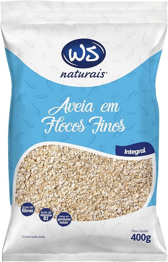 Aveia em flocos finos 400 g WS Naturais — R$8,64 Volta às Aulas