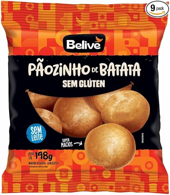 Belive Pãozinho de Batata Sem Glúten e Sem Leite 198g por R$19,90