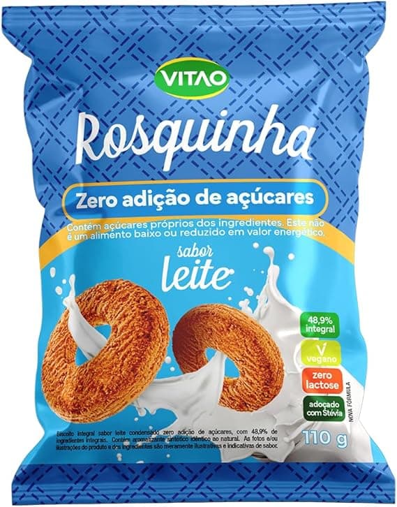 Rosquinha Integra Zero Leite 110G Vitao R$12,89 na Amazon frete grátis
