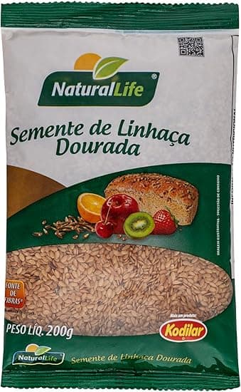 Linhaça Dourada Natural Life 200 g a R$7,79 na Amazon; para veganos