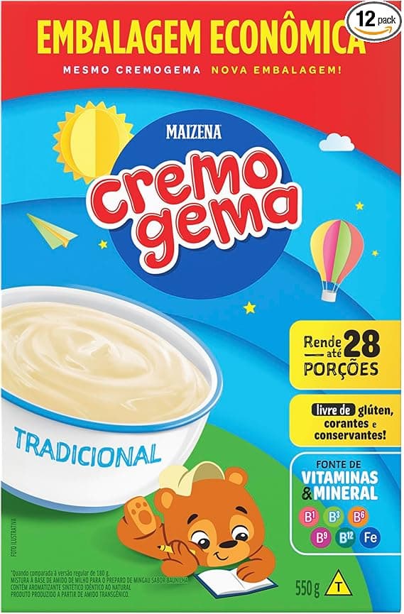 Maizena Cremogema Tradicional 550 g: R$16,49 na Amazon (sem glúten)