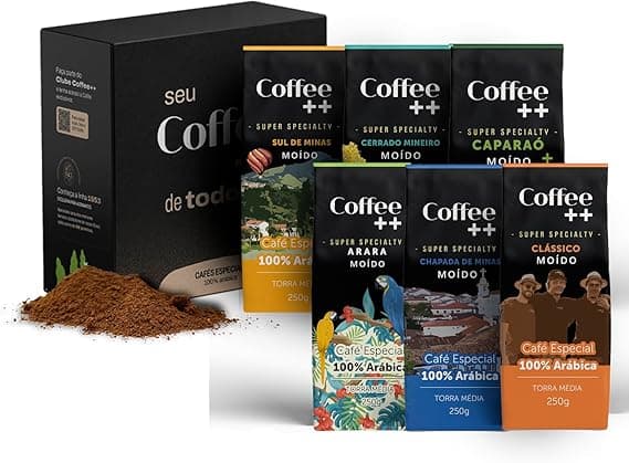 Kit 6 Cafés Especiais Torrado e Moído da Coffee Mais por R$259,90