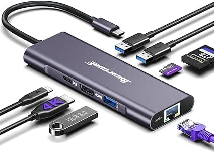 Hiearcool USB-C 8 em 1: 4K60 PD 100W Ethernet — R$170,99 na Amazon