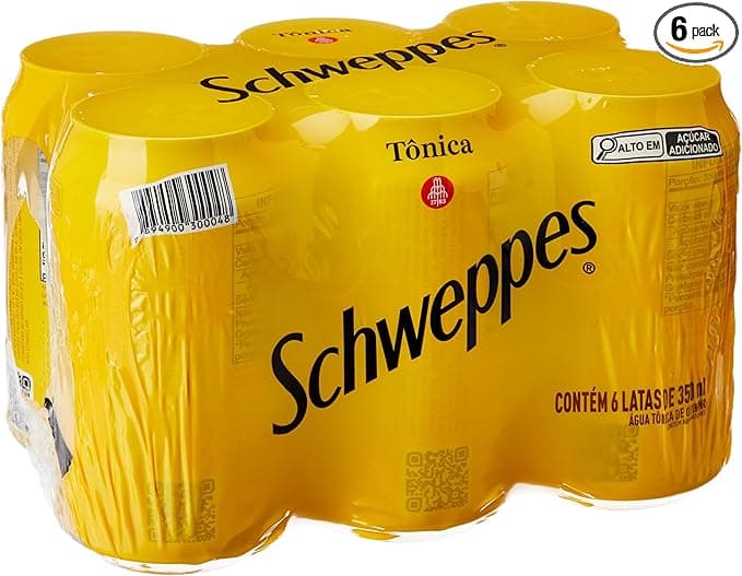 Schweppes Tônica 350ml 6x por R$ 20,34 na Amazon — Volta às Aulas