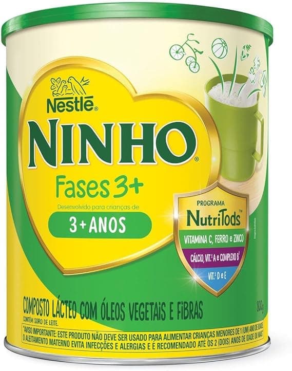 Ninho Fases 3+ 800 g por R$45,90: nutrição com vitaminas para 3-5 anos