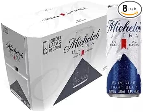 Pack 8 latas Michelob Ultra 350ml, R$69,90 frete grátis na Amazon