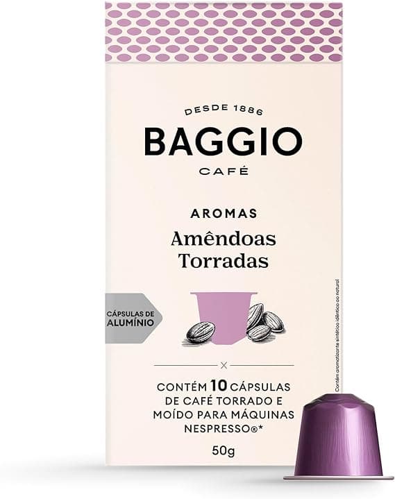 Cápsulas Baggio Amêndoas Torradas – Nespresso, 10 unid por R$25,90