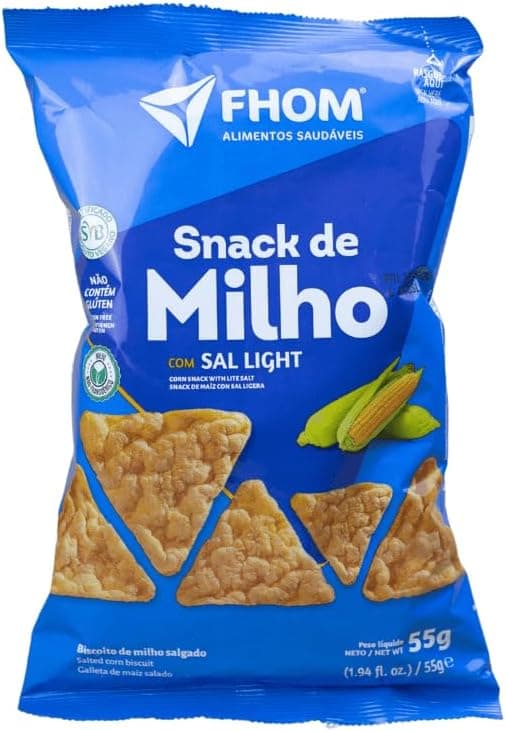 Snack Milho Sal Light vegano, sem glúten/lactose por R$5,69 na Amazon