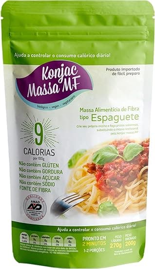Konjac Massa MF: Espaguete Zero Carboidrato 270g — R$22,90 na Amazon