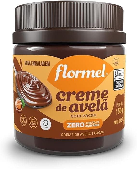 Creme de Avelã com Cacau FLORMEL Zero Açúcar 150 g por R$15,99