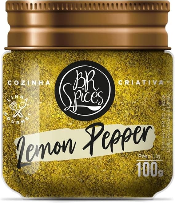 Lemon Pepper Pó 100 g Br Spices Gourmet: R$19,04 para Volta às Aulas