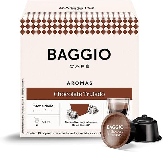 Baggio Aroma Chocolate Trufado: 10 un. p/Dolce Gusto — R$ 20,90