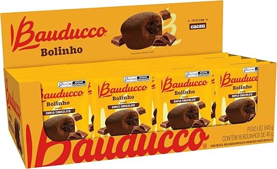 Bauducco Bolinho Duplo Chocolate 40g: 16 un. por R$36,90 com 13% off