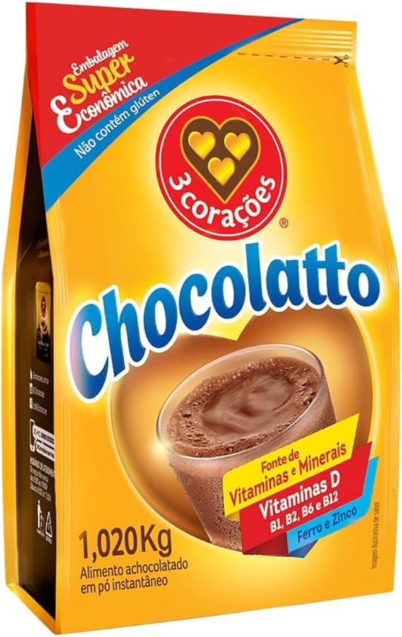 Volta às Aulas: Chocolatto 1kg 3 Corações por R$24,99, frete grátis