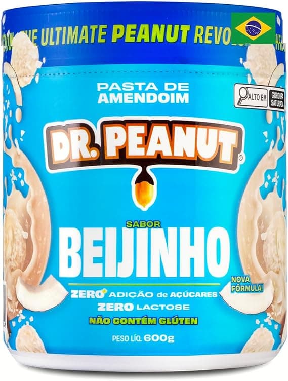 Pasta de Amendoim DR. Peanut Beijinho 600G com Whey: R$57,74 Amazon