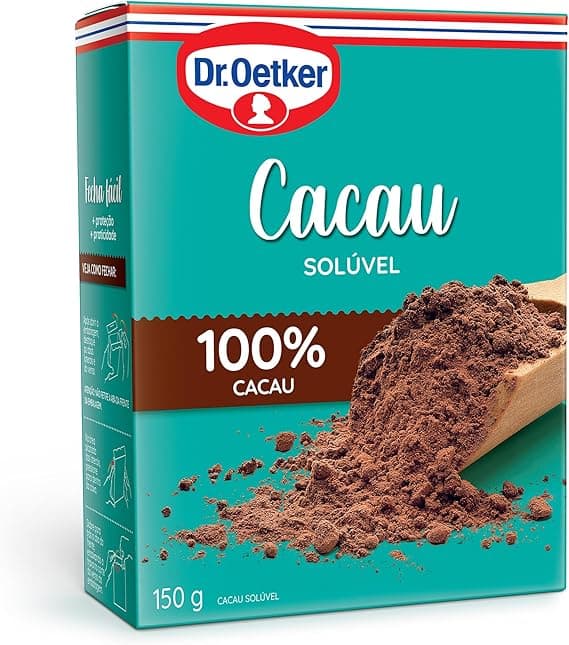 Dr. Oetker Cacau 100% Solúvel 150g sabor intenso, sem açúcar R$18,99