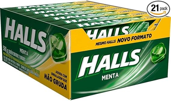 Halls Menta: 21 pastilhas por R$25,99 na Amazon com entrega grátis