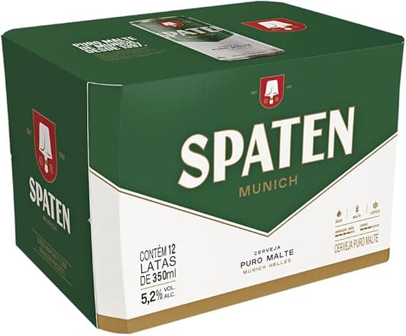 Kit Spaten Puro Malte 12x350ml: avaliações altas; preço não informado
